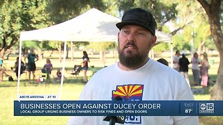 Valley businesses open against Ducey's order
