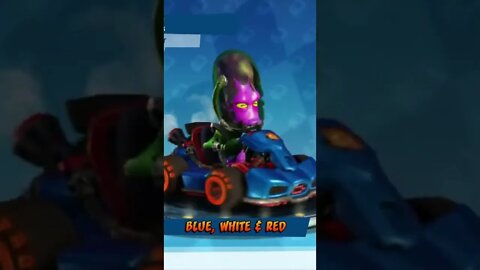 Blue, White & Red Paint Job Showcase - Crash Team Racing Nitro-Fueled