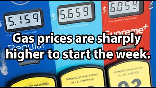 Gas prices are sharply higher to start the week.