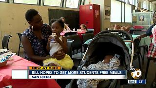 Bill hopes to get more students free meals