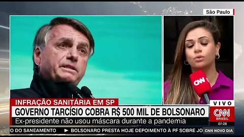 Governo Tarcísio cobra bolsonaro R$ 500 mil por não ter usado máscara na pandemia | @shortscnn