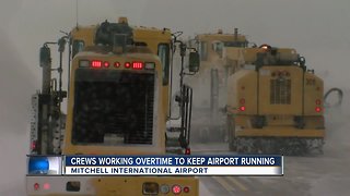 Crews are working overtime to keep General Mitchell Airport running