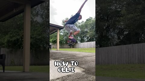 How To Ollie On A Skateboard 🛹 #short