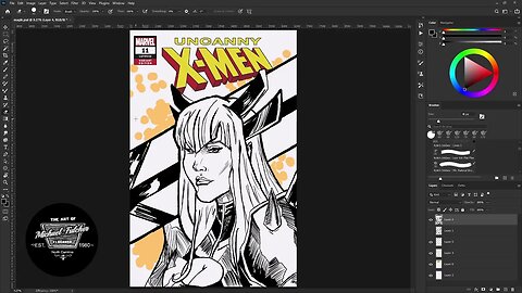 Chill inking...... Magik! #comic #draw #illustration #comicartwork #comicoftheday #comicillustration