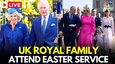 The King and Queen Attend Easter Sunday Church Service