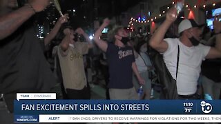Padres Fan excitement spills into streets