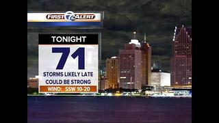 Evening storms possible