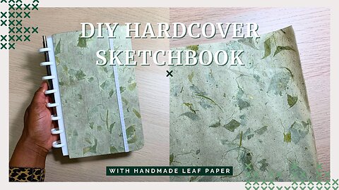 Bookbinding for DIY Discbound Sketchbook with Handmade Paper & Hardcover | Bookbinding Craft with Me Project