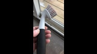 Patio door track cleaning tip