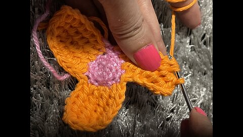 Super simple crochet flowers #crochet #art #craft #knitting