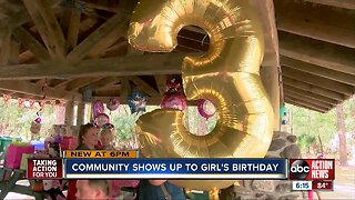 Community shows up for 3-year-old's birthday party when no one else did
