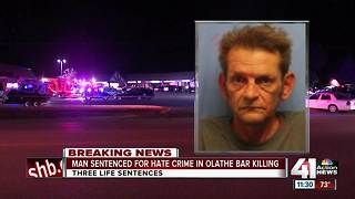 Olathe bar shooter given 3 life sentences on federal hate crime charge