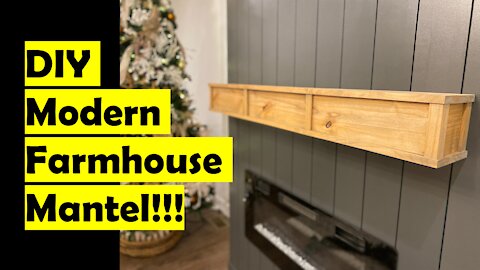 How to Make a Modern Farmhouse Fireplace Mantel