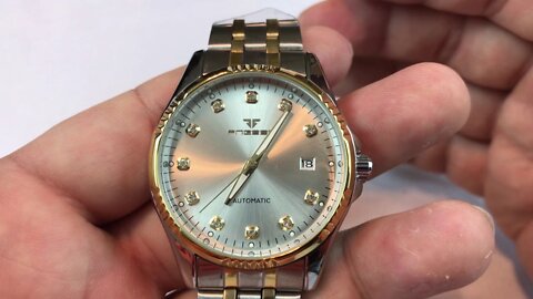 FNGEEN silver and gold watch with automatic movement review - Giveaway