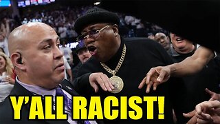 Rapper E-40 gets EJECTED from Warriors vs Kings NBA Playoff game and blames RACISM!