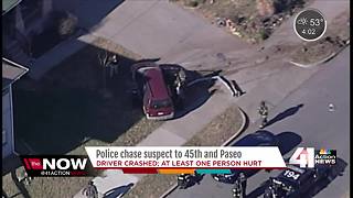 Police chase ends in crash near 45th and Paseo