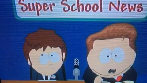 Cartman and Jimmy do school news!