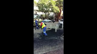 WATCH: city workers clean up (bPb)
