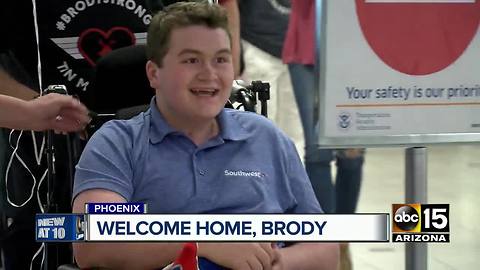 Brody Burnell returns home from the hospital months after plane crash