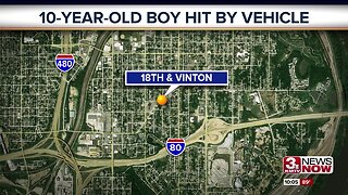 10-year-old boy hit by vehicle