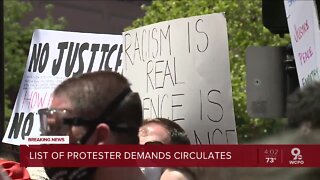 Cincinnati protest organizers list changes they want to see