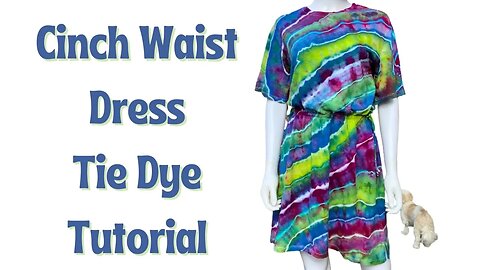 Tie-Dye Designs: Cinch Waist Dress Single Geode & New No Roll Sinew Puller