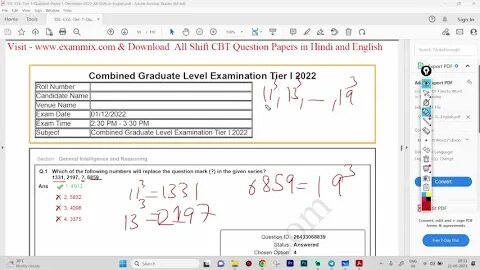 SSC CGL Tier 1 2022 (1st December Shift 3) Reasoning Solutions MEWS #ssc