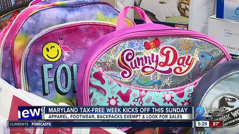 Save on supplies with tax-free week & back-to-school sales