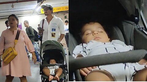 Bharti Singh Son Gola - Laksh Sleeping Cutely In Stroller As Limbachiyaa Family Returns From Goa