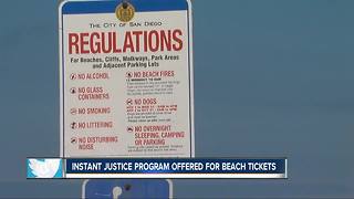 San Diego Police instant justice program offered for beach tickets