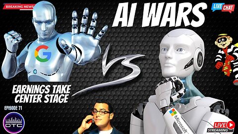 AI Wars, GOOGL Vs, MSFT, Earnings Galore, Live Trading #stockmarket #daytrading #optionstrading