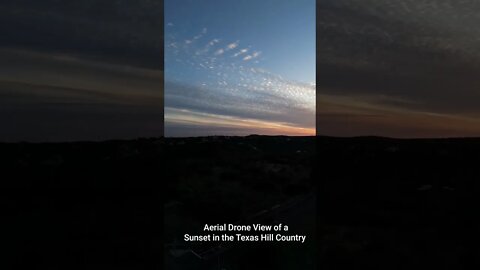 Aerial Drone View of a Sunset in the Texas Hill Country