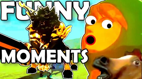 NEW FUNNY MOMENTS! Lunar Lynel (NEW BOSS!) | Breath of the Wild | Zelda BotW | BASEMENT