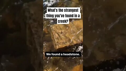 ⚰️We find a grave marker in a creek! #rvlife #cemetery #shorts