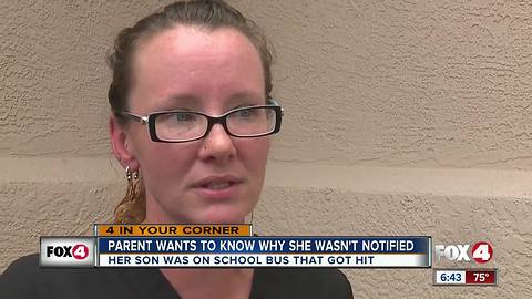 Parent questions school board policy after bus accident