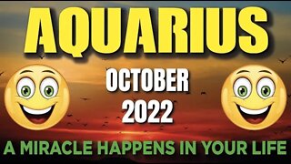 Today's Horoscope Aquarius ♒ 😳A MIRACLE HAPPENS IN YOUR LIFE😳 Aquarius ♒ October 2022 tarot Aquarius