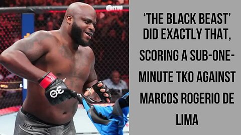 Derrick Lewis knocks out Marcos Rogerio de Lima in 33 seconds at UFC 291