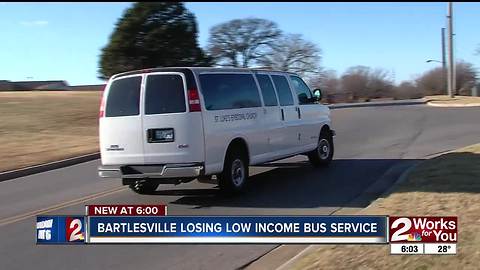 Low income bus service ending in Bartlesville