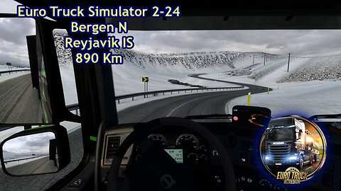 Euro Truck Simulator 2-24, Bergen N, Reyjavik IS, 890 Km