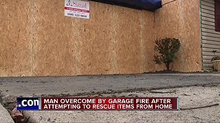Man overcome by garage fire after attempting to rescue items from home in Taylor