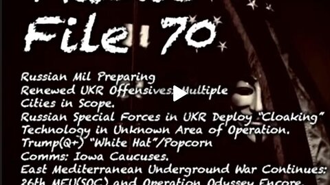 SGANON-USSR OFFENSIVE COMING | TRUMP WH COMMS | POLAND FALSE_FLAG | UNDERGROUND WAR IN E. MED
