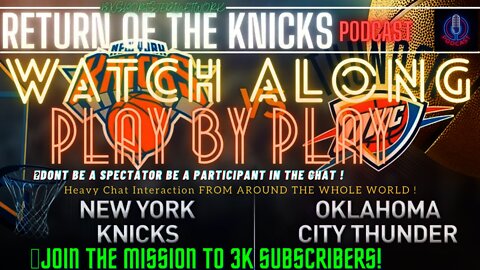 🔴 LIVE New York #Knicks VS #Thunder #NYKVS PLAY BY PLAY & WATCH-ALONG #KNICKSFollowParty
