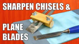 How to Sharpen Chisels & Sharpening Plane Blades: Woodworking for Beginners #32