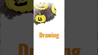 Funny Jack O Lanterns Drawing Timelapse #halloween2022 #halloween #pumpkins