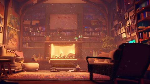 Relax to Lofi Music in a Cozy Chair by the Fire 🔥🎶 - Your Perfect Getaway Room!