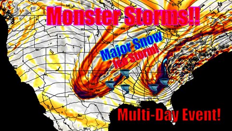 Monster Storm Grows!! Tornadoes, Flooding, Major Snowfall & Arctic Blast! - The Weatherman Plus