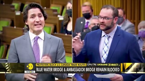 Trudeau Being Shouted Down While Talking And Had To Sit Down