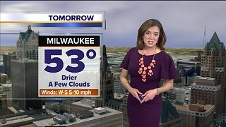 Partly cloudy with highs in the 50s Monday