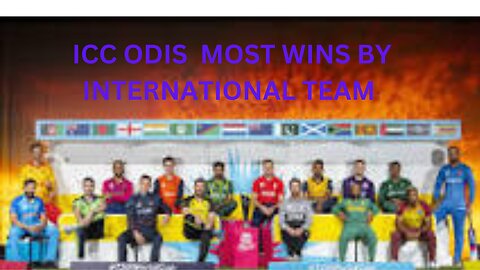 ICC MOST ODIS WINS