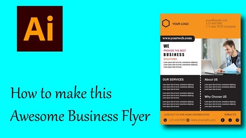 How to start making a Professional Business Flyer Template Graphic Design Adobe Illustrator Design